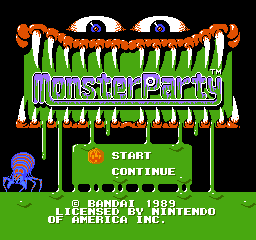 Monster Party Title Screen